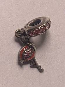 Original Pandora 925 Sterling ALE Flamingo Rosa CZ Charm - Bild 1 von 5