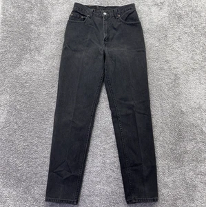 Vintage Levis 550 Jeans Damen 6 Mis Long Relaxed Fit Tapered Schwarz High Rise - Bild 1 von 13