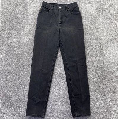 Vintage Levis 550 Jeans Womens 6 Mis Long Relaxed Fit Tapered Black High Rise - Image 1 of 4