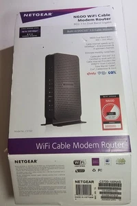 NETGEAR C3700 Gigabit N600 Dual Band WiFi DOCSIS 3.0 Cable Modem Wireless Router - Zdjęcie 1 z 12