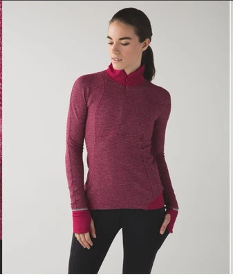 Lululemon Runderful 1/2 Красная Молния Bordeux Berry Rumble LS Бег Упражнения Размер 2 - Изображение 1 из 4