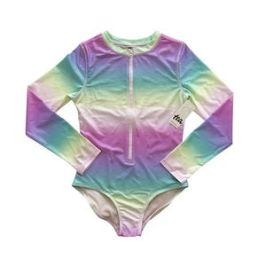 NWT Tea Collection OKINAWA SUNRISE Long Sleeve One Piece Swimsuit size 14 - Picture 1 of 4