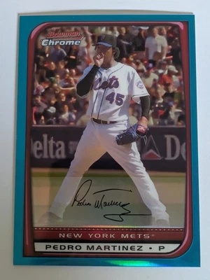Bowman Chrome 2008 - Pedro Martínez #186 refractor azul 006/150 Foto 1 de 2