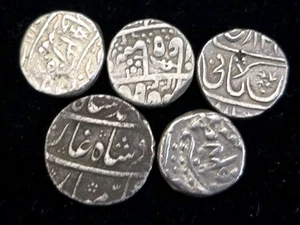 Lot 5 Indien Silber Rupien - Fürstenstaaten - Bild 1 von 2