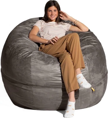 Saxx 5 Foot Large Bean Bag w/Removable Cover, Charcoal - Image 1 of 4