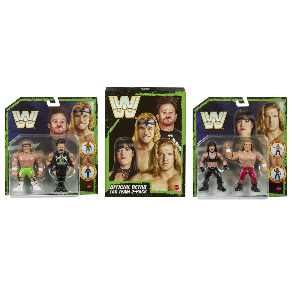 DX WWE Retro 4-Pack  (Triple H, Chyna, Road Dogg & Billy Gunn)   Wrestling - Image 1 of 3