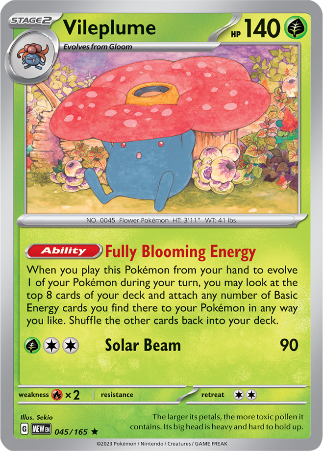 Vileplume 045/165 - Pokemon TCG 151 NM