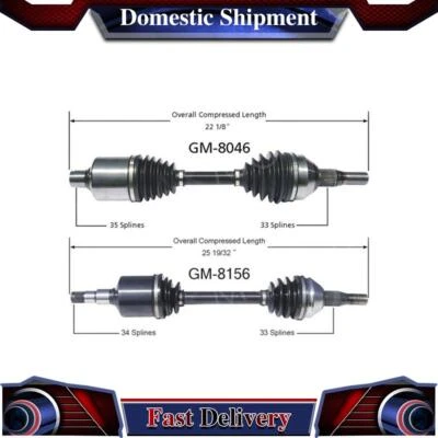 2X Front Left Right CV Axle Drive Shaft Joint Assembly For 1996 Buick Riviera Foto 1 de 3