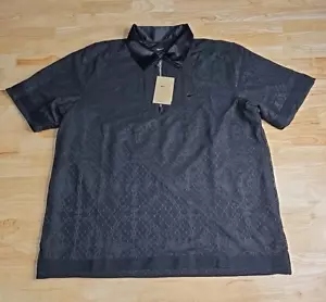$130 Nike DNA Hombres M Dri-FIT 1/4-Zip Corto-S Camiseta de Baloncesto FZ0232-010 Tejido Negro - Imagen 1 de 8