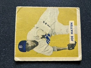 1949 Bowman Baseball Card # 116 Joe Hatton RC - Brooklyn Dodgers (P) - Foto 1 di 3