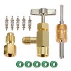 Heavy Duty R134a Can Tap Valve Adapter Kit Gold Color With Brass/Ss Fittings