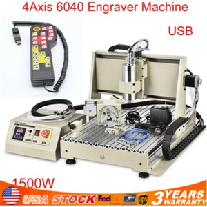 USB CNC 6040 4 ejes 1500 W VFD CNC router madera metal grabado fresadora - Imagen 1 de 10