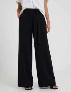 French Connection Whisper Belted Palazzo Womens Trousers (Black) AW23 NEW !!! - Picture 1 of 3