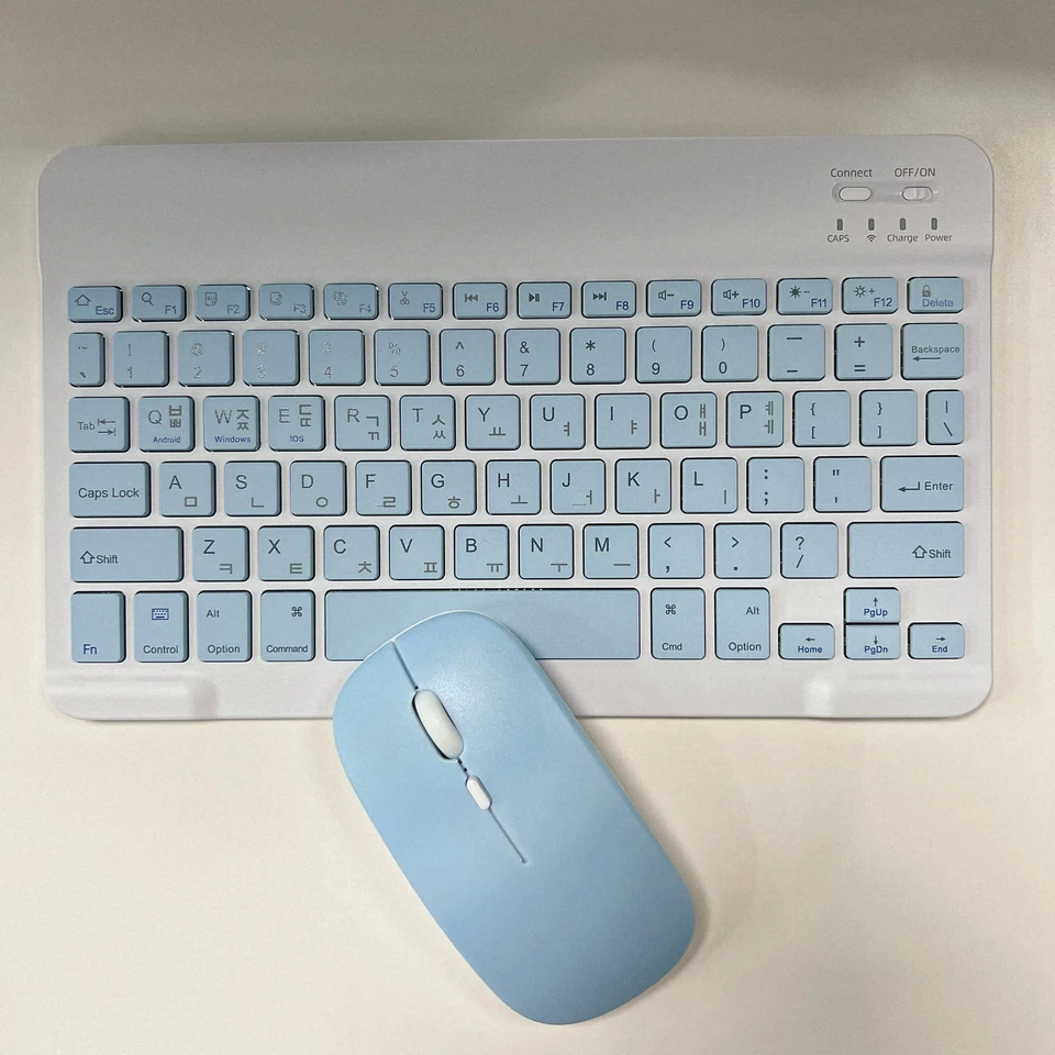 Korean Language UltraThin Bluetooth Keyboard&Mouse Set Rechargeable Multi-Device - Image 1 of 4