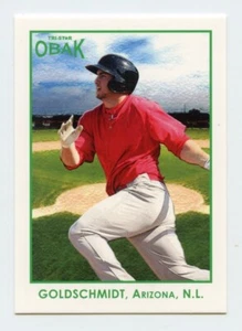 2011 TriStar Obak Green #/25 Paul Goldschmidt RC Rookie Arizona Diamondbacks #77 - Picture 1 of 2