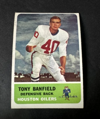 1962 Fleer Football Tony Banfield, #51, Vg - Image 1 of 2