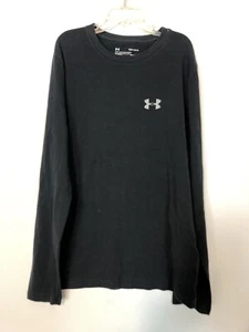 Under Armour Black Stretch Tee Shirt Boys Youth Size YLG Casual Long Sleeve Top - Picture 1 of 10