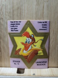 DISNEY STAR STICKER🏆1991 #13 Launchpad McQuack🏆FREE POST - Photo 1/1