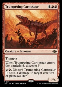 x1 Trumpeting Carnosaur R MTG The Lost Caverns of Ixalan M/NM, English - Picture 1 of 1