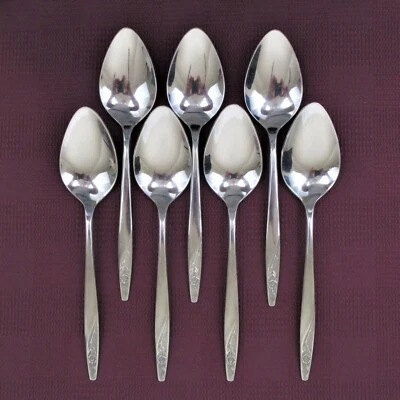 Juego de 7 cucharas soperas ovaladas American Stainless acero rosa internacional INS88 Foto 1 de 4