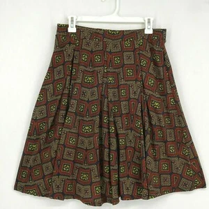 LuLaRoe Womens Large XL Full Circle Skirt Red Blue Green Geometric Knit Madison - Picture 1 of 6