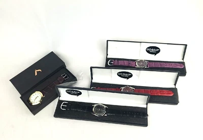 Lot of 4 New Watches 3 - Gossip   1 V Genuine Leather Bands Unisex - Image 1 of 4