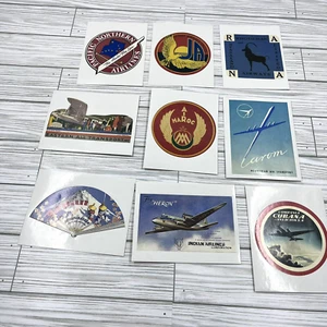 Pegatinas de etiquetas de equipaje de aerolíneas de viaje reproducciones vintage / 3 - Imagen 1 de 5