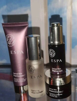 Limpiador + hidratante + salpicaduras hidratantes de suero ESPA Optimal Skincare Collection 4 piezas Foto 1 de 4