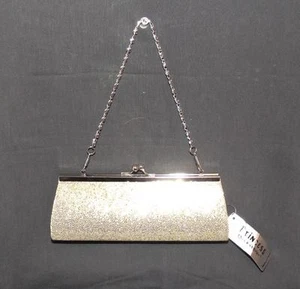 SNAZZY GOLD "LAME" SMALL CLUTCH w/CHAIN by PRINCESS ACCESSORIES - BNWT - Picture 1 of 1