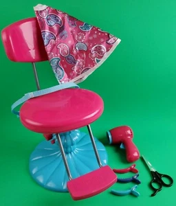 Journey Mädchen Schönheitssalon Stuhl ToysRus Haartrockner Schere Clips für 18" Puppen - Bild 1 von 9