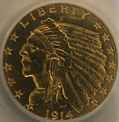 1914-D $2 1/2 Gold Indian Select CHOICE PQ - Image 1 of 2