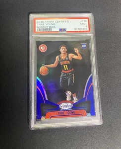 2018-19 Trae Young Panini Certified Blue Rookie /199 #155 PSA 9 RC Atlanta Hawks