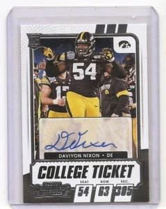 2021 Contenders Draft Picks boleto universitario Daviyon Nixon tarjeta automática de novato - Imagen 1 de 2