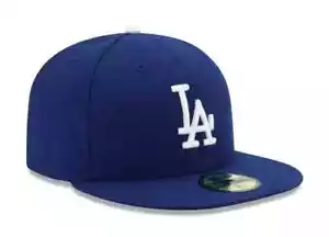Los Angeles Dodgers New Era Authentic On-Field 59FIFTY Fitted Hat - Blue 7 1/8 - Picture 1 of 6