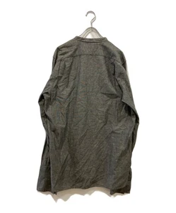 RRL RALPH LAUREN Men's Pintuck Chambray Linen Shirt Size L Gray Solid USED - Picture 1 of 6