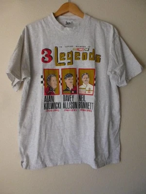 Camiseta De Colección NASCAR Para Hombres XL 3 Leyendas Kulwicki Allison Bonnett EE. UU. Puntada Única Foto 1 de 4