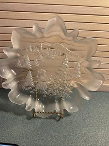 Vintage Mikasa Christmas Story Clear Plate - Picture 1 of 5