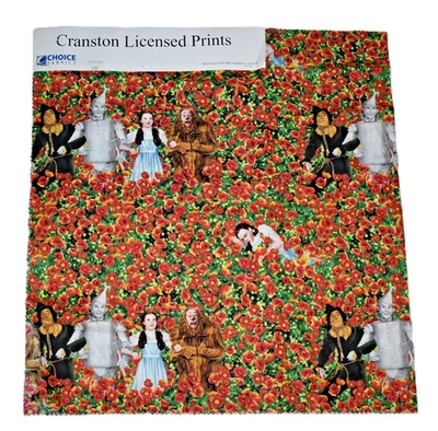 Telas Cranston Promo Pieza de Algodón Mago de Oz Poppy Field Dorothy Foto 1 de 4