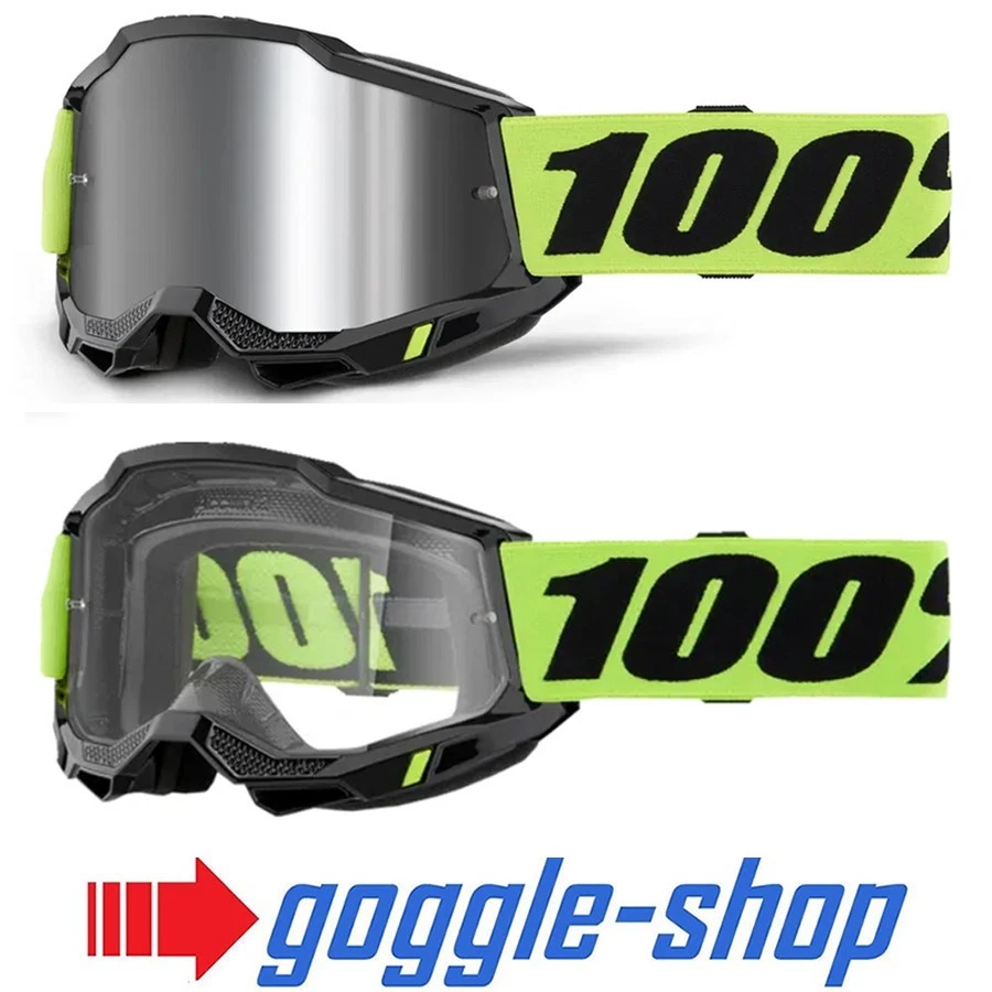 G goggles De Motocross Accuri 2 100% Percent - Amarillo Neón - Imagen 1 de 1