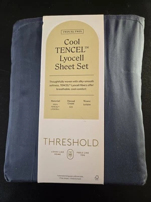 threshold twin xl sheet set Blue Cool Tencel Lyocel - Image 1 of 4
