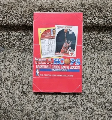 1990-91 NBA HOOPS Basketball Series 2 Factory Sealed Box 36 Packs - Fresh Case!