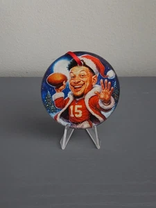 KANSAS CITY  CHIEFS PATRICK MAHOMES CARICATURE HOLIDAY CHRISTMAS TREE ORNAMENT - Picture 1 of 2
