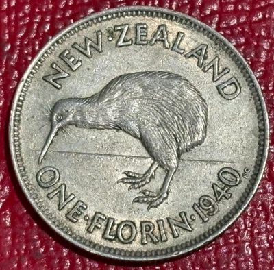 HIGH GRADE XF 1940 NEW ZEALAND 1 FLORIN SILVER COIN-KING GEORGE VI-JU955 - Image 1 of 2
