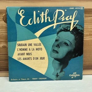 Edith Piaf Vinyl 45 RPM EP Suddenly Une Valley -L' Man a La Moto Columbia France - Picture 1 of 7