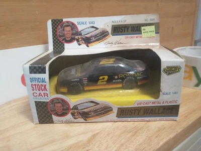Road Champs 1/43 NASCAR diecast #2 Pontiac Miller paint Rusty Wallace 1992 NIP - Image 1 of 4