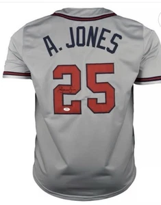 ANDRUW JONES Signed Custom Atlanta Braves "A-Town" Jersey (JSA) - Picture 1 of 4