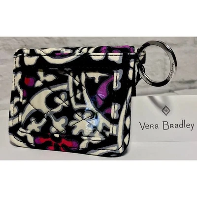 Vera Bradley Campus Double ID Scroll Medallion Black Multi Keychain ID - NWT - Image 1 of 4