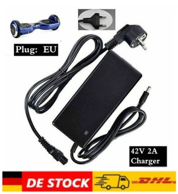 MARKENLOS Akku Ladegerät Netzteil 42V 2A für 36V Pedelec E-Bike scooter mit Rundstecker DE
