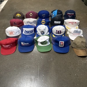 Vintage Hat Lot 20p Trucker SnapBack Strap Fitted  Bundle 80/90/00 Some NWT J - Picture 1 of 21