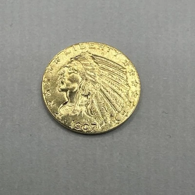 美国印第安人 1907 年。 Head半鹰硬币 — 第 1/2 张图片